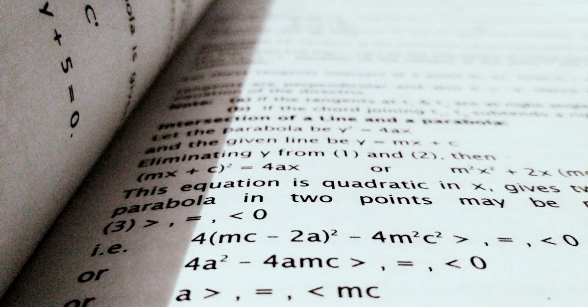 A close-up shot of mathematical equations on a book page, perfect for education and learning concepts.